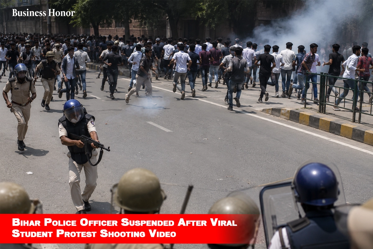  Bihar Police Officer Suspended After Viral Student Protest Shooting Video 